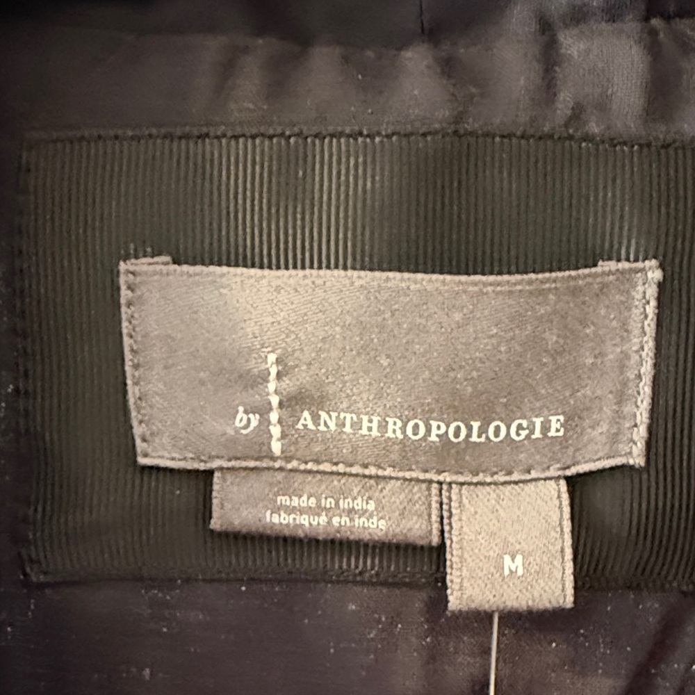 Anthropologie NWT The Tommie Black Midi Dress with Front Zip - still in stores. - Picture 4 of 7